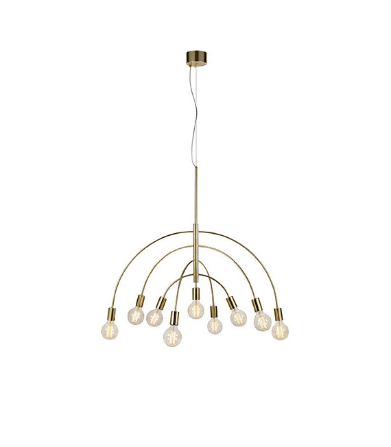 Lavello Brass Metal Pendant 9 bulbs 88cm