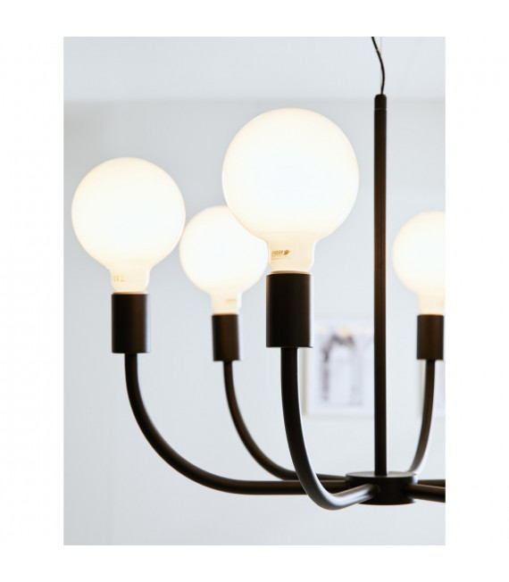Amistoso Metal Negro Colgante 6 bombillas 47cm