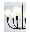 Amistoso Black Metal Pendant 6 bulbs 47cm