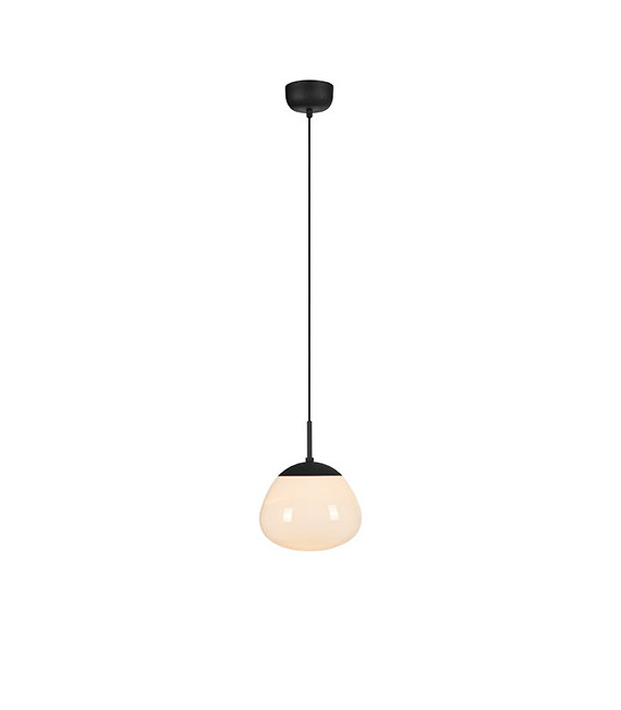 Suspension Rise Métal Noir 1 ampoule 30cm