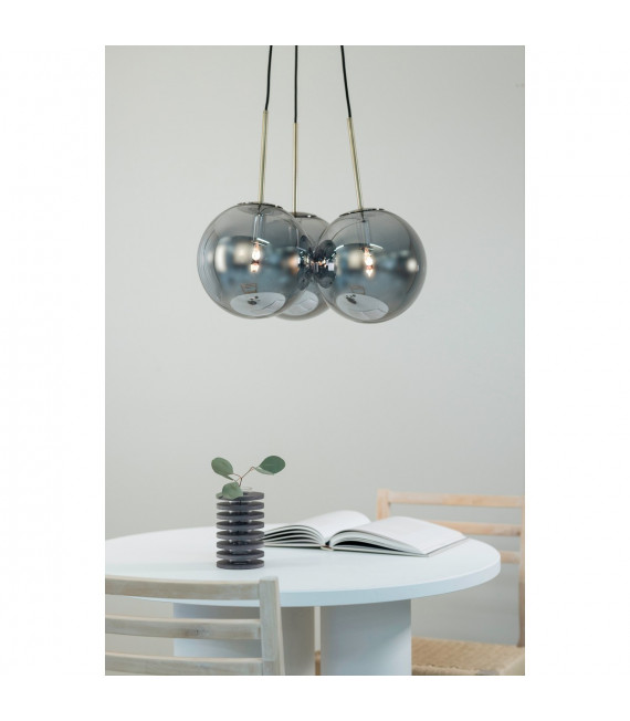 Dione Lámpara colgante de metal Latón envejecido 3 bombillas 45cm