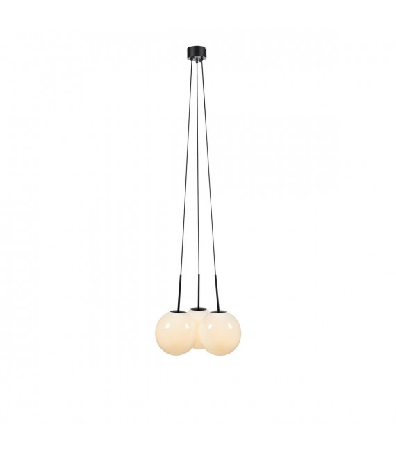 Dione black metal pendant light 3 bulbs 45cm