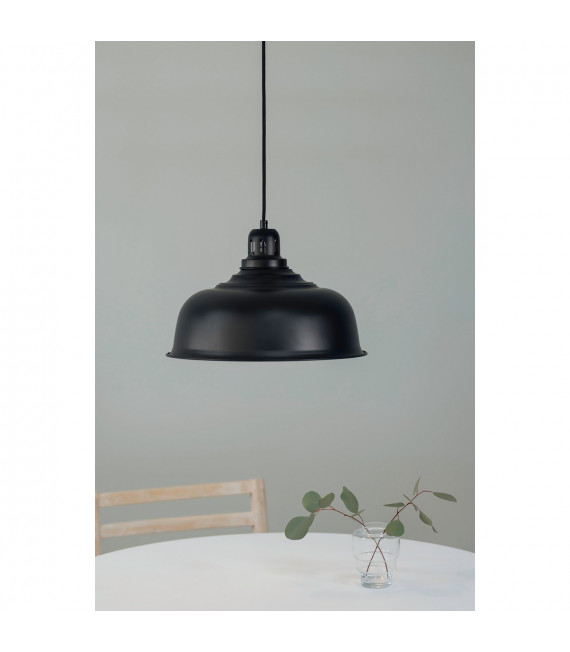 Lampada a sospensione Port Metallo nero 1 lampadina 24,5cm