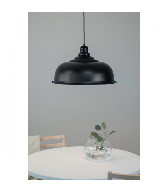 Lámpara colgante Port Metal negro 1 bombilla 29cm