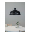 Suspension Port Métal Noir 1 ampoule 29cm