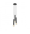 Suspension Sencillo Métal Noir 3 ampoules 35,5cm
