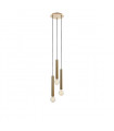 Suspension Sencillo Métal Laiton 3 ampoules 35,5cm