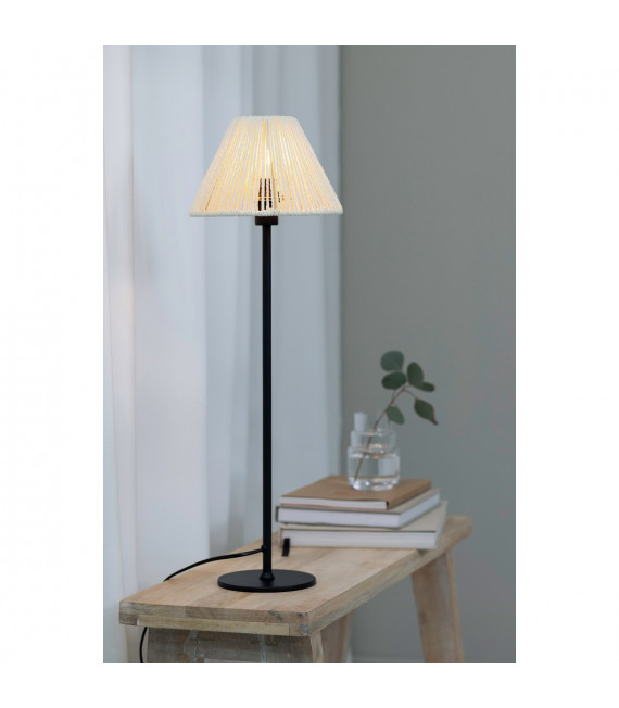 Table lamp Corda Black Metal 1 bulb 61.5cm