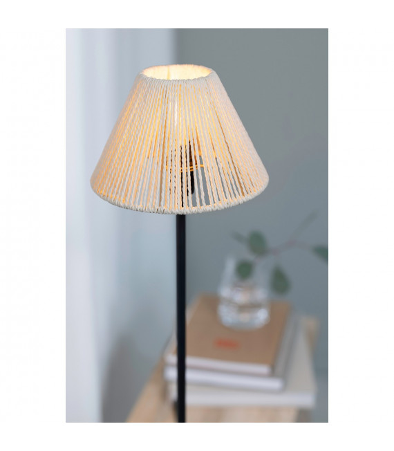 Lampe de table Corda Métal Noir 1 ampoule 61,5cm