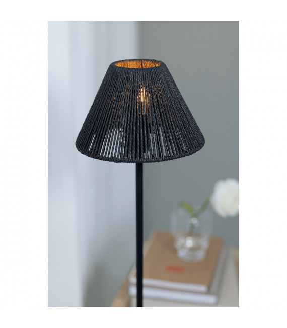 Tischleuchte Corda Black Metal 1 Glühbirne 61,5cm