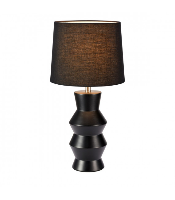 Tischleuchte Sienna Keramik Schwarz 1 Glühbirne 46cm