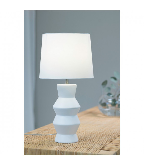 Lampe de table Sienna Céramique blanc 1 ampoule 46cm
