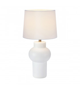 Shape Ceramic table lamp white 1 bulb 46cm