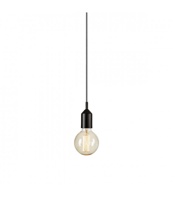 Suspensión de diseño Bronx Metal Negro 1 bombilla 10cm