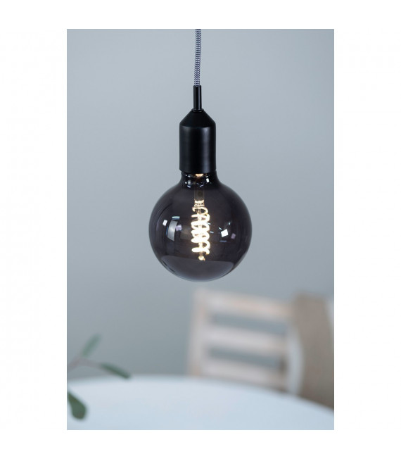 Suspensión de diseño Bronx Metal Negro 1 bombilla 10cm