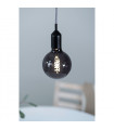 Suspension design Bronx Métal Noir 1 ampoule 10cm