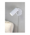Wall lamp with reading light Costilla White metal 1 bulb 14cm