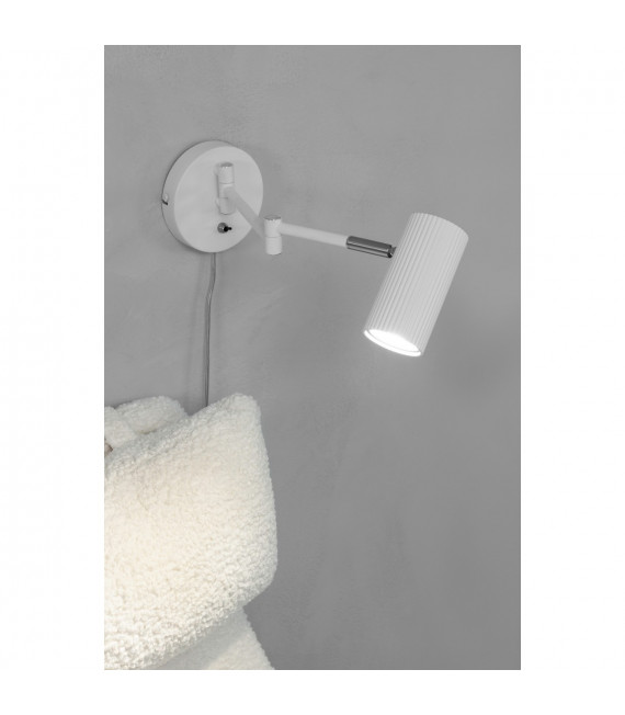 Applique avec liseuse Costilla Métal blanc 1 ampoule 41cm