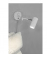 Wall lamp with reading light Costilla White metal 1 bulb 41cm