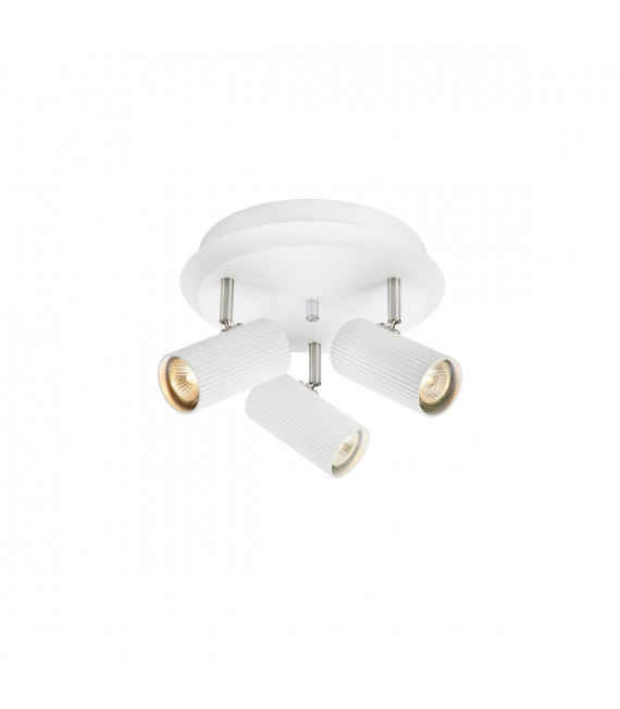 Plafonnier Spot Costilla Métal blanc 3 ampoules 18cm