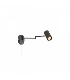 Wandleuchte mit Leselicht Costilla Metal Grey 1 Birne 41cm