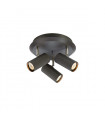 Plafonnier Spot Costilla Métal Gris 3 ampoules 18cm