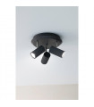 Plafonnier Spot Costilla Métal Gris 3 ampoules 18cm