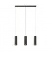 Suspension Costilla Métal Gris 3 ampoules 1760cm