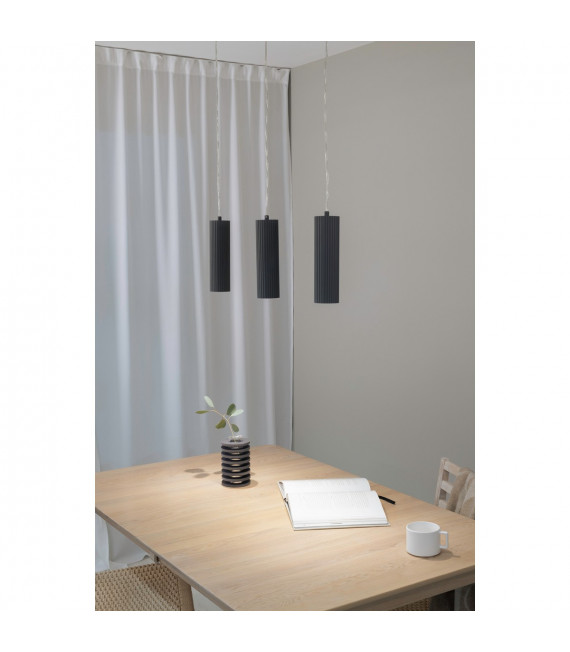 Sospensione in metallo grigio Costilla 3 lampadine 1760cm