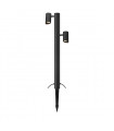 Garden Stake Black Aluminum 2 bulbs 80cm