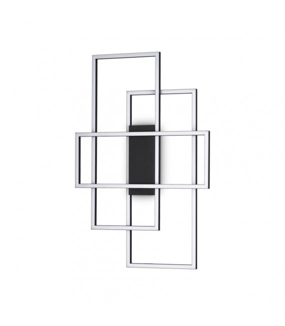 Applique LED da incasso Cornice Metallo, plastica Nero 1 lampadina 6cm