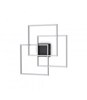 LED-Einbauwandleuchte Frame Metall, Kunststoff Schwarz 1 Glühbirne 9cm