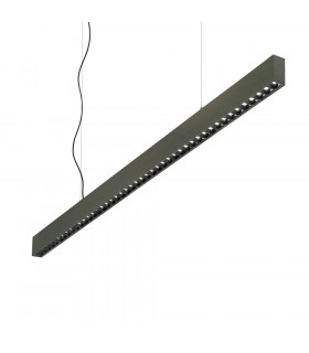 Lampada a sospensione da ufficio 1 lampadina Metallo, alluminio Nero