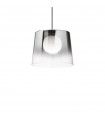 Suspension Fade 1 ampoule Verre,métal Chrome