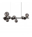 Perlage pendant light 10 bulbs Glass, metal Black