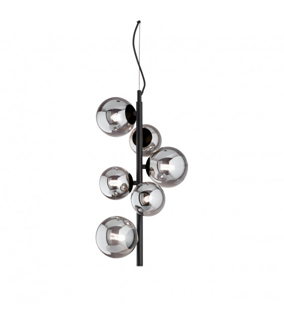 Perlage pendant light 6 bulbs Glass, metal Black