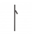 Integrated LED wall light Syntesi Metal Black 1 bulb 59.5cm