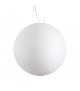 Lampada a sospensione Carta 1 lampadina Vetro, metallo bianco