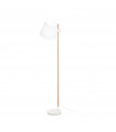 Floor lamp Axel Wood, white fabric 1 bulb 168cm