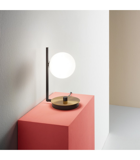 Lampada da tavolo Birds Globe Vetro, metallo nero, ottone 1 lampadina 26,5 cm