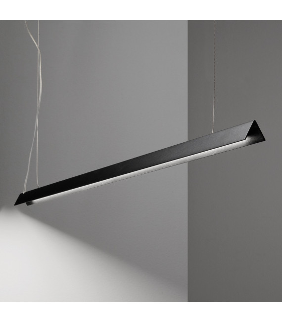 V-Line integrated LED pendant lamp 1 bulb Black Metal
