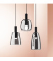Suspension Coco-1 1 ampoule Verre,métal Noir