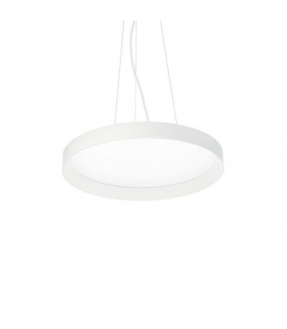 Integrated LED suspension Fly 1 bulb Metal, aluminium, white plastic