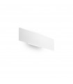 Integrated LED wall light Zig White metal 2 bulbs 9cm