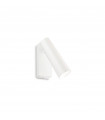 Wall lamp with reading lamp Pipe Metal, white aluminum 1 bulb 10.5cm