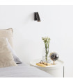 Wall lamp with reading lamp Pipe Metal, white aluminum 1 bulb 10.5cm