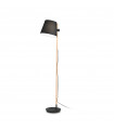 Lampadaire Axel Bois,tissu Noir 1 ampoule 168cm