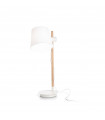 Table lamp Axel Wood, white fabric 1 bulb 66cm
