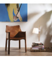 Table lamp Axel Wood, white fabric 1 bulb 66cm