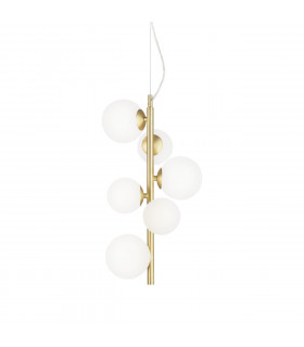 Lampada a sospensione Perlage 6 lampadine Vetro, metallo